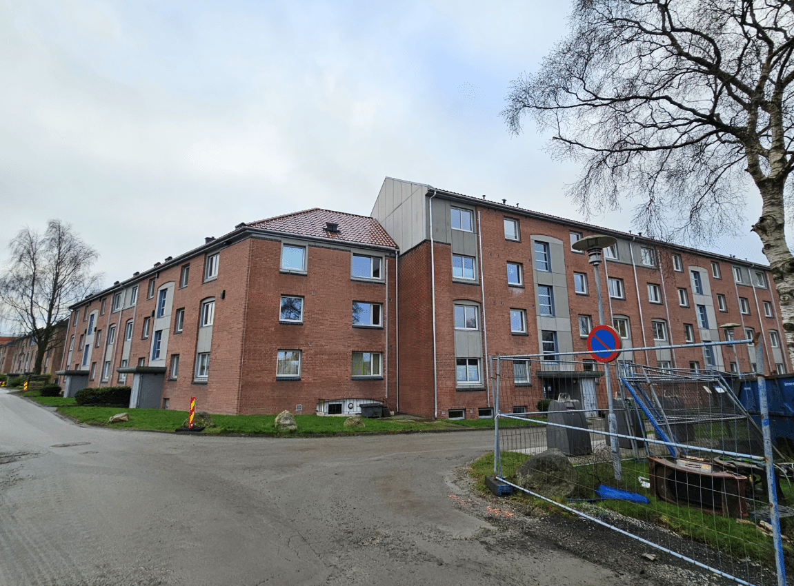Residential building on a cloudy day